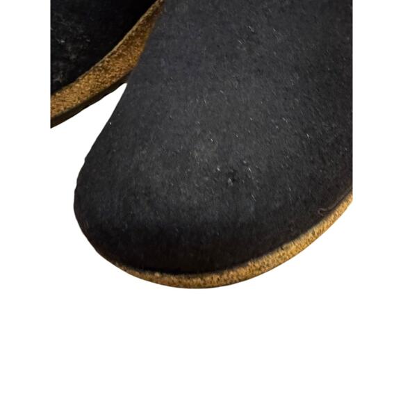 COPY - Haflinger Grizzly Clog Womens 40 Black Wool Slip On Slipper Mule Shoes - Picture 5 of 8